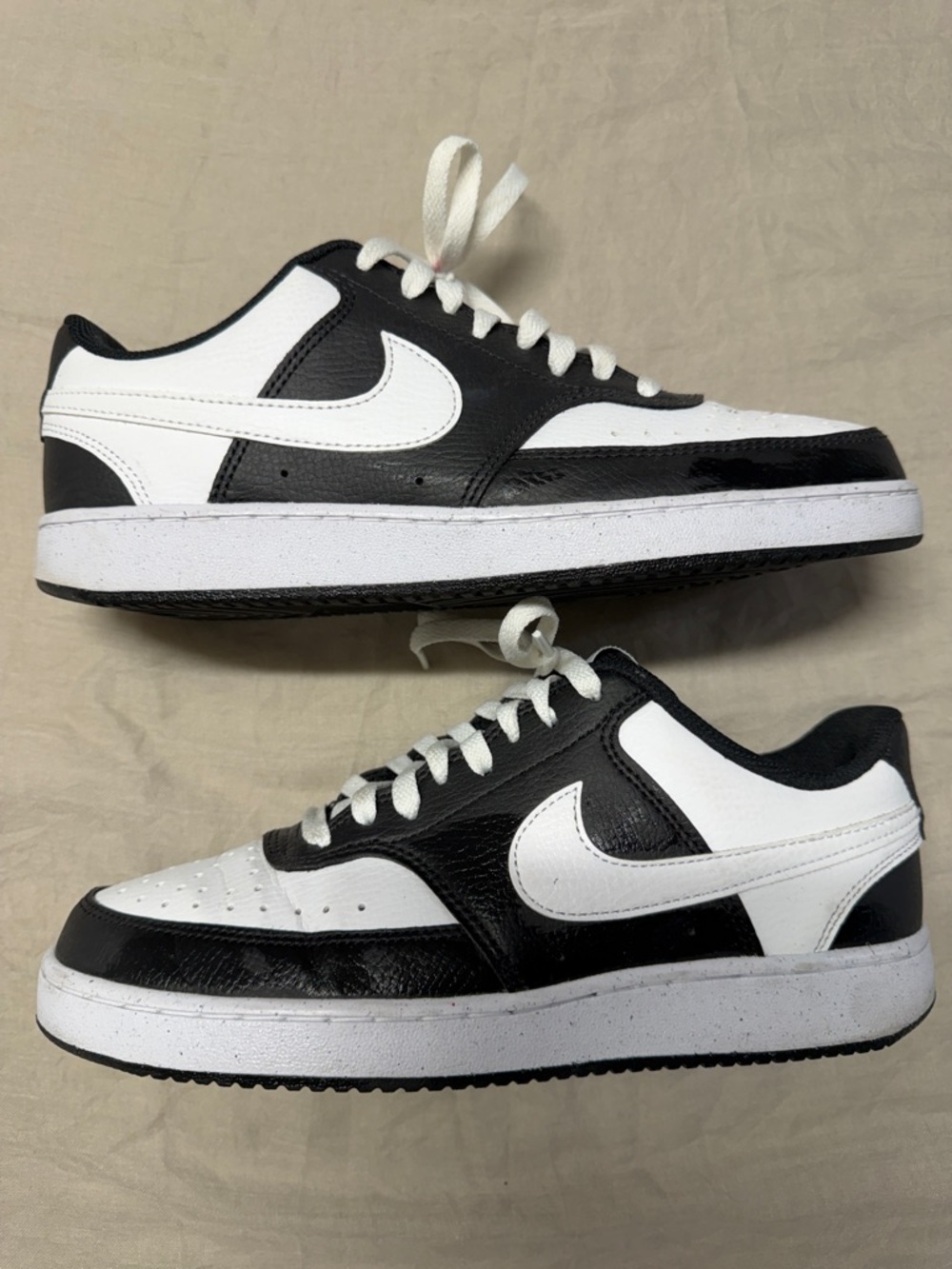 Nike Court Vision Low Black White Sneakers Size 9.5 Women’s